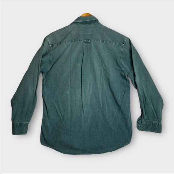 Vintage Banana Republic Shirt Mens Medium Green Adventure Outfitter Miss Buttons - Picture 2 of 13